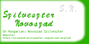 szilveszter novoszad business card